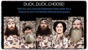 Duck Duck Choose - Duck Dynasty Sweepstakes