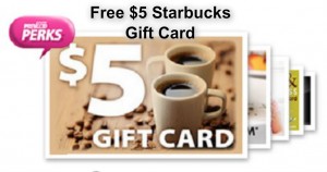 FREE Starbucks $5 Gift Card