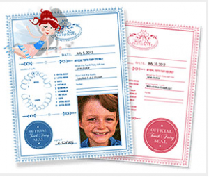 Free Tooth Fairy Certificates