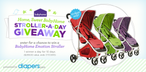 Home Sweet, Babyhome Stroller-A-Day Giveaway