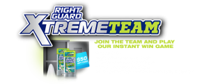Right Guard Xtreme Team Instant Win Game
