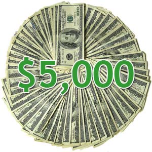Enter to win $,5000, plus a $50 Winner EVERYDAY!
