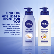 Free Nivea Extended Moisture or Smooth Sensation Lotions Samples